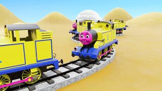 Train vs Thomas and Friends 3D Railroad Crossing Animation