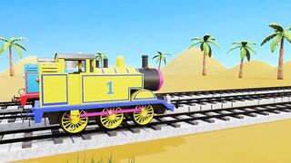 Train vs Thomas and Friends 3D Railroad Crossing Animation