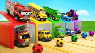 Wheels on the Bus song - Magic Balls Soccer Challenge! - Baby Nursery Rhymes & Kids Songs