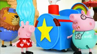 Peppa Pig बच्चों के लिए खिलौना चिड़ियाघर पशु सीखना वीडियो! (Hindi)