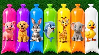 FINDING Animals: Cow, T-Rex, Sheep, Turtle, Tiger, Chicken, Panda, Crab, Lion & Dolphin | Mystery Ice Pack Unboxing