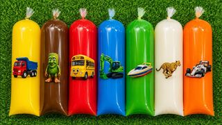 Finding Toy Cars: Race Car, Telolet Bus, Excavator, Speedboat, Sand Truck, Animals & Mystery Surprises