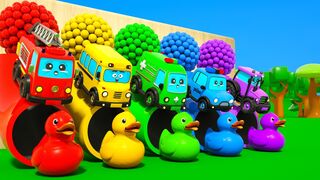 Wheels on the Bus Song |Magic Color Balls & Colorful cars | Learn Colors for Kids | Kids Songs