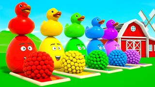 Magic Surprise Eggs & Colorful Balls and Ducks | Learn Colors for Kids | Kids Songs