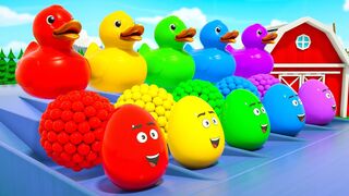 Magic Surprise Eggs & Colorful Balls and Ducks | Learn Colors for Kids | Kids Songs