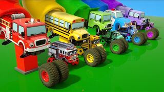 Learn Colors with Spinning Car Wheels | Vehicle Song for Kids