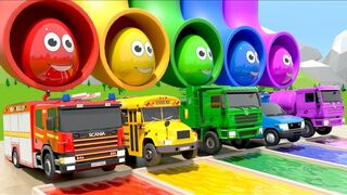 Colorful Surprise Eggs with Cars | Humpty Dumpty Learning Song