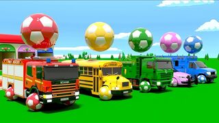 Color Ball Wheels with Cars and Trucks | Learn Colors for Kids