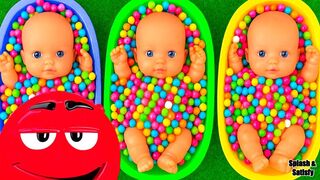 Fun Color Learning with Baby Dolls and Rainbow Balls