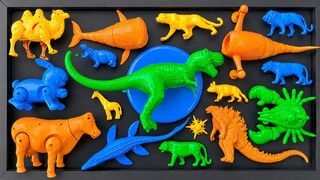 Learn Colors with Painted Toys & Surprise Reveal