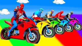 Crazy Superhero Motorcycle Race
