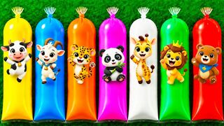 Learn Colors with Water Balloons & Animals | Fun Color Learning for Kids