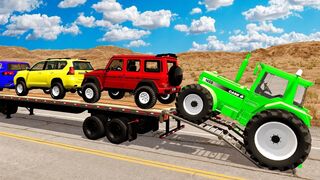 Rainbow Cars Crash Challenge – Colorful Car Physics