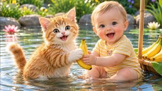 Learn Cats & Kittens with Baby | Animal Learning