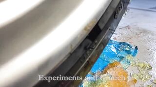 Crushing Crunchy & Soft Things by Car! EXPERIMENT: Car vs Color Toothpaste