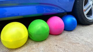 Experiment Car vs Coca Cola, Fanta, Water Balloons - Crushing Crunchy & Soft Things by Car