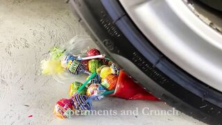 Crushing Crunchy & Soft Things by Car! EXPERIMENT: Car vs Color Toothpaste