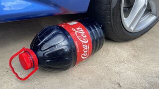 Crushing Crunchy & Soft Things by Car! EXPERIMENT: Car vs Coca Cola Giant Bottle
