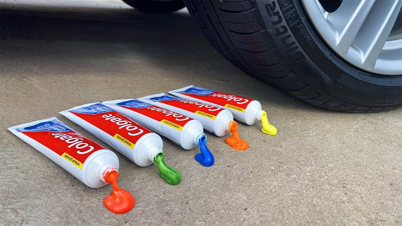 Crushing Crunchy & Soft Things by Car! EXPERIMENT Car vs Colored