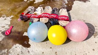 Crushing Crunchy & Soft Things by Car! EXPERIMENT: Car vs Coca Cola Balloons