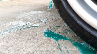 Crushing Crunchy & Soft Things by Car! EXPERIMENT: Car vs Toothpaste Balloons