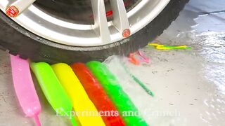 Crushing Crunchy & Soft Things by Car! Experiment Car vs Water Balloons