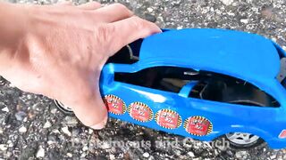 Crushing Crunchy & Soft Things by Car! EXPERIMENT: CAR vs  BLUE CAR