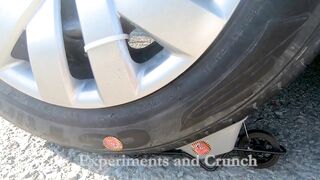 Crushing Crunchy & Soft Things by Car! EXPERIMENT Car vs Rainbow Watering Cans