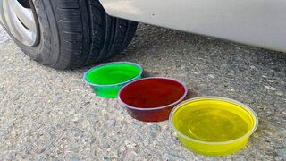 Crushing Crunchy & Soft Things by Car! EXPERIMENT: СAR vs СOLOR JELLY