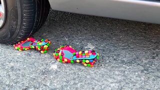 Crushing Crunchy & Soft Things by Car! EXPERIMENT: Сar vs Sweet Shoes