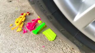 Crushing Crunchy & Soft Things by Car! EXPERIMENT: Car vs Giant M&M Candy
