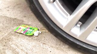 Crushing Crunchy & Soft Things by Car! EXPERIMENT: CAR vs Superheroes