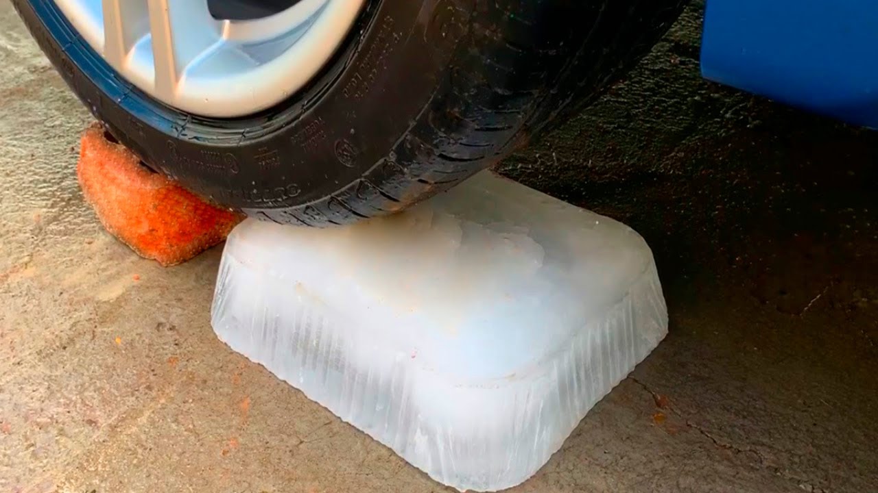 Crushing Crunchy & Soft Things by Car! EXPERIMENT CAR vs GIANT ICE