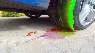 Crushing Crunchy & Soft Things by Car! EXPERIMENT CAR VS SLIME