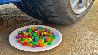 Crushing Crunchy & Soft Things by Car! EXPERIMENT CAR vs M&M