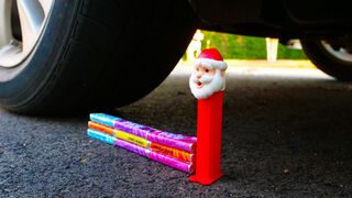 Crushing Crunchy & Soft Things by Car! - EXPERIMENT Pez Candy vs Car