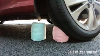 Crushing Crunchy & Soft Things by Car! - EXPERIMENT Cotton Candy vs Car