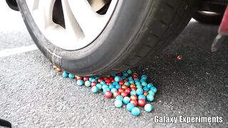 Crushing Crunchy & Soft Things by Car! - EXPERIMENT Crushing Candy Canes by Car