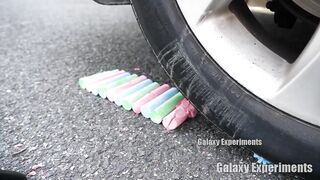 Crushing Crunchy & Soft Things by Car! - EXPERIMENT Cheeseballs vs Car