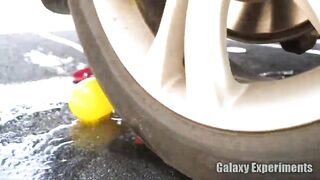 Crushing Crunchy & Soft Things by Car! - EXPERIMENT Balloon with Paintballs vs Car
