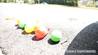 Crushing Crunchy & Soft Things by Car! EXPERIMENT: Car vs Coca Cola, Mirinda, Pepsi, Fanta Balloons