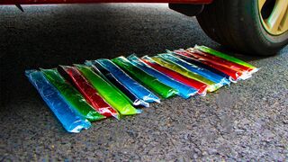 Crushing Crunchy & Soft Things by Car! - EXPERIMENT Popsicles vs Car