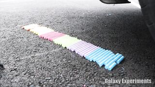 Crushing Crunchy & Soft Things by Car! - EXPERIMENT Chalk vs Car