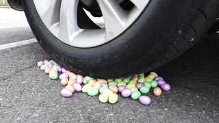 Crushing Crunchy & Soft Things by Car! - EXPERIMENT Stress Balls vs Car