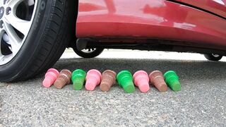 Crushing Crunchy & Soft Things by Car! - EXPERIMENT Eggs vs Car