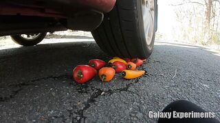 Crushing Crunchy & Soft Things by Car! - EXPERIMENT Easter Eggs vs Car