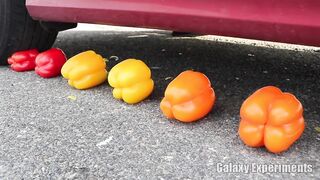 Crushing Crunchy & Soft Things by Car! - EXPERIMENT M&M Containers vs Car