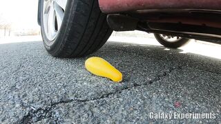 Crushing Crunchy & Soft Things by Car! - EXPERIMENT Peppers vs Car