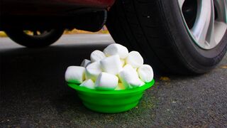 Crushing Crunchy & Soft Things by Car! - EXPERIMENT Marshmallows vs Car