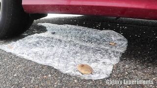 Crushing Crunchy & Soft Things by Car! - EXPERIMENT Bubble Wrap vs Car